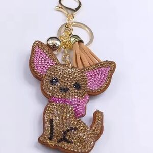 Chihuahua Rhinestone Keychain